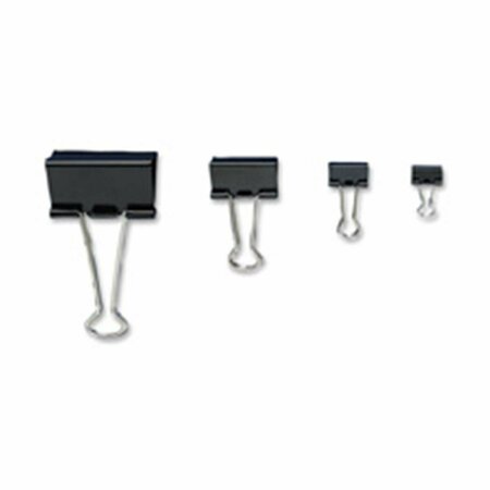MADE-TO-STICK Binder Clips, Medium, 1.25 in. W, .63 in. Capacity, Black-Silver MA509972